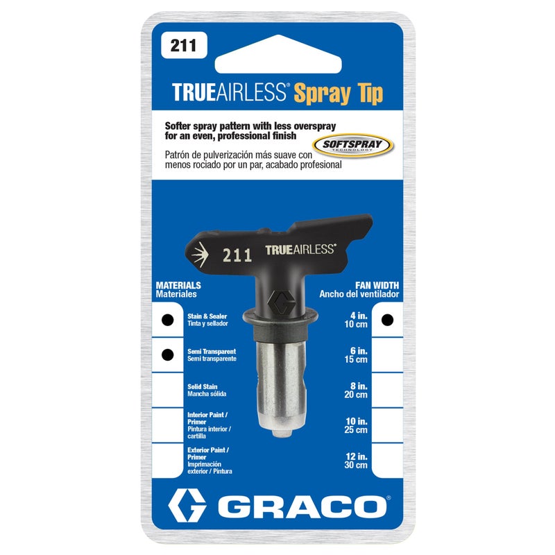 Graco TRU211 TrueAirless 211 Spray Tip, Black, Silver - Image 2
